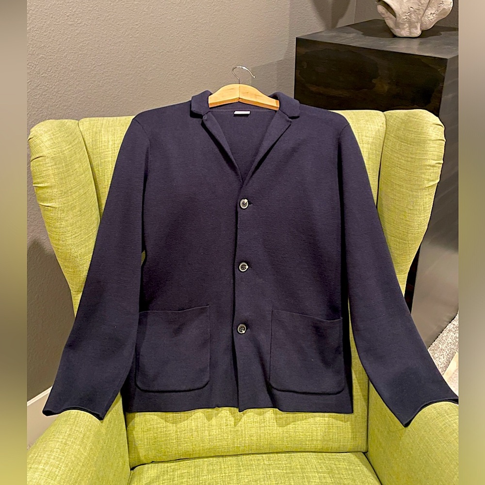 Zara Kids knit button front cardigan, dark navy size 13-14.